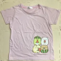 すみっコぐらし Tシャツ 半袖 ピンク 150cm スイカのサムネイル