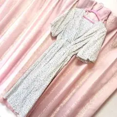 Hudson honey 【M】 総柄ロング丈フレアワンピース アニマル柄