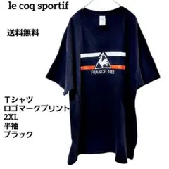 le coq sportif プリントＴシャツ 2XL 半袖 ブラック