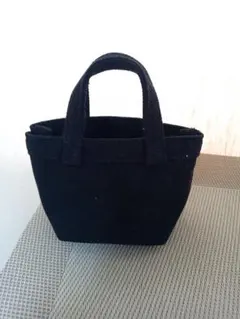 (6430)無印・ミニ ブラック キャンバストートバッグ