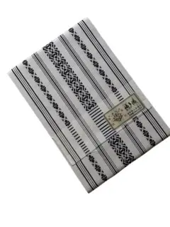 【新品未使用】博多織四寸半幅帯　献上柄　白黒　定番　単衣　上品　お洒落