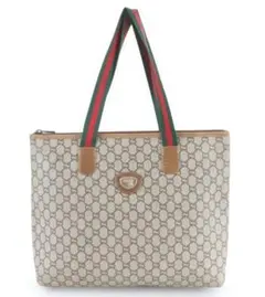 【美品・ヴィンテージ】GUCCI トートバッグ シェリーライン GGプラス