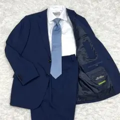 MALE&Co. セットアップスーツ ネイビー A6 ストレッチ洗える やや薄手