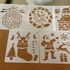 クリスマスステンシルプレートセット