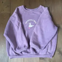 韓国子供服　スウェット　裏起毛　パープル