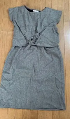 グレー 授乳ワンピース