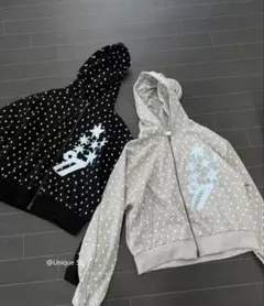 大本命✨新品・ゴシックロゴフルジップワッフルパーカー PCTOKYO XLサイズ 大本命✨新品・ゴシックロゴフルジップワッフルパーカー PCTOKYO М