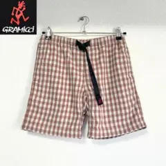 GRAMICCI グラミチ ギンガムチェックショートパンツ ブラウン