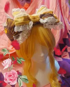 黄昏のティーパーティー◆ビックリボンカチューシャ◇ロリータさんに♡♡♡