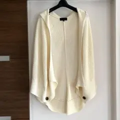 UNTITLED アンタイトル アイボリー ポンチョ風カーディガン