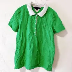古着⭐︎一点物！TOMMY HILFIGER 緑 半袖ポロシャツ 【L】