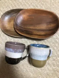 お皿とマグカップペアセット