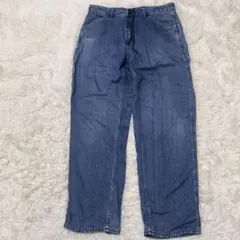 UNIQLO ユニクロ デニムワークパンツ コットンリネン M ブルー