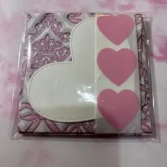 ハートメッセージカード 白 3枚 ましかくミニ封筒 3枚 封貼シール 3枚