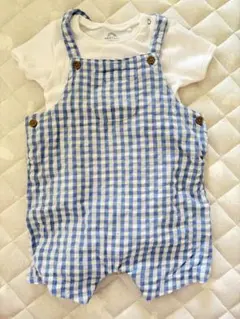 next ベビー服　9-12M 80cmチェック柄ロンパース