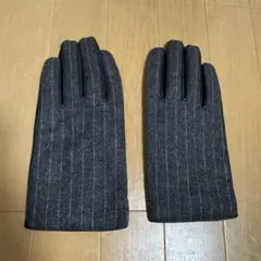 BEAMS HEART ストライプ手袋 グレー