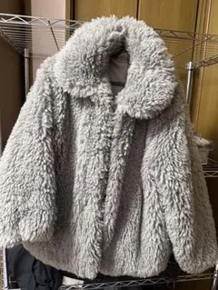 グレー フリースジャケット サイズF アウター 着用画像あり