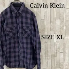 【美品】Calvin Klein Jeans 長袖シャツ サイズXL チェック