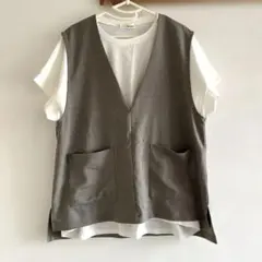 SHOO LA RUE グレー ベスト Tシャツセット売り Mサイズのサムネイル