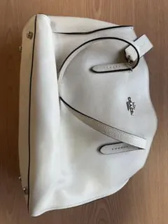 ち*K様 COACH☆ホワイトレザートートバッグ