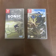 ソフトソニックフロンティア+モンスターハンターライズ Switchソフト 美品