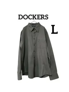 DOCKERS カーキシャツ　Lサイズ