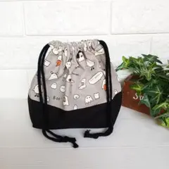 (ハンドメイド)お弁当袋　巾着　オバケ
