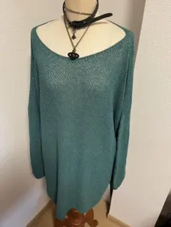 DouDou 長袖 夏素材プルオーバー グリーンのサムネイル