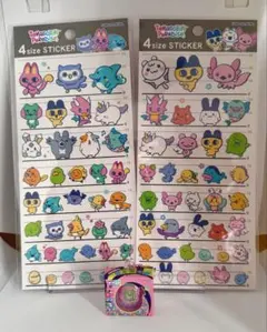 【正規品】4サイズステッカー　たまごっちパラダイス２点＋おまけ付き