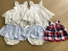 ベビー服　夏用ワンピースセット 6-12ヶ月 5枚　双子