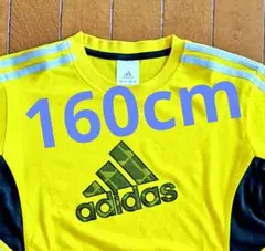 adidas キッズ 長袖 Tシャツ イエロー グレー　 160cm