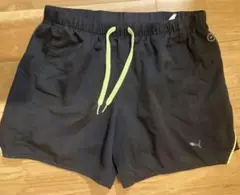 PUMA ランニングショーツ Sサイズ ブラック/イエロー
