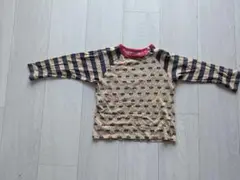ストライプ柄 長袖カットソー 100cm