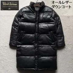 美品✨wind armor レザーダウンコート ジャケット 本革 ブラック Mのサムネイル