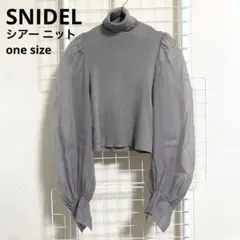 スナイデル グレージュ タートルネック シアー ブラウス ノースリーブニット