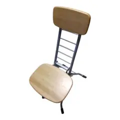 美品☆ ルネセイコウ　リリィチェア ナチュラル　シルバー　折り畳みのサムネイル