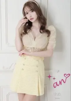 an イエローチェックミニドレス　Sサイズ