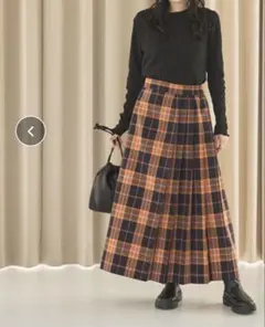 コーエン　チェックスカート　ロング　キルト　オレンジ