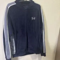 Needles ネイビートラックジャケット ジャージ S 蝶刺繍 Needles ネイビートラックジャケット ジャージ S 蝶刺繍