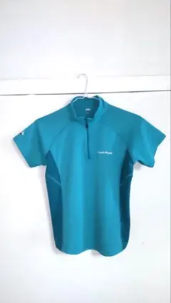 ■mont-bell　ハーフスリーブジップシャツwomen's　ブルー　半袖