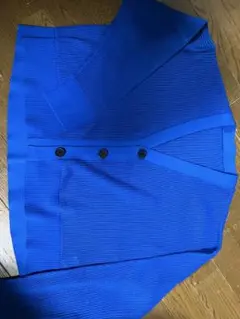 アンフィーロ、青色 Vネック カーディガン M