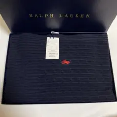 【タグ付】POLO RALPH LAUREN ケーブルニットブランケットネイビー