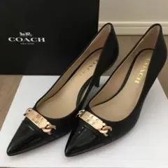 COACH ブラックパンプス 23.5cm