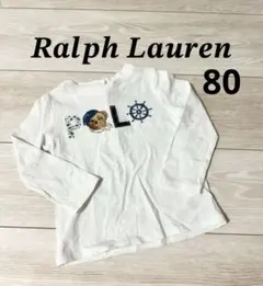 【ラルフ・ローレン】POLO 長袖Tシャツ ホワイト 80のサムネイル