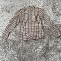 【美品】バーバリーブルーレーベル　ノバチェックシャツ　ピンク　（38）