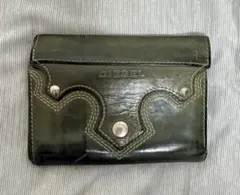DIESEL 3つ折り財布 ヴィンテージ オリーブ - メルカリ