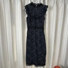 【値下げ】ZARA パーティードレス　結婚式　2次会　レース　グリーン　XS