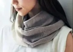 BELLE MAISON 　3層ガーゼ　麻混　スヌード　日本製　今治タオル