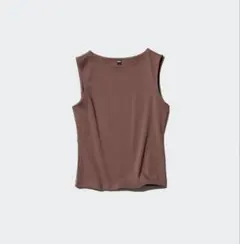 UNIQLO ユニクロ　ボートネックノースリーブ　Dark Brown