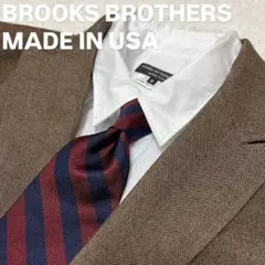 USA製BROOKS BROTHERS レジメンタルストライプ柄シルクネクタイ